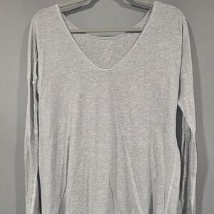Lululemon Flip Your Dog Long Sleeve Shirt Grey Women's Size 8 Excellent L3